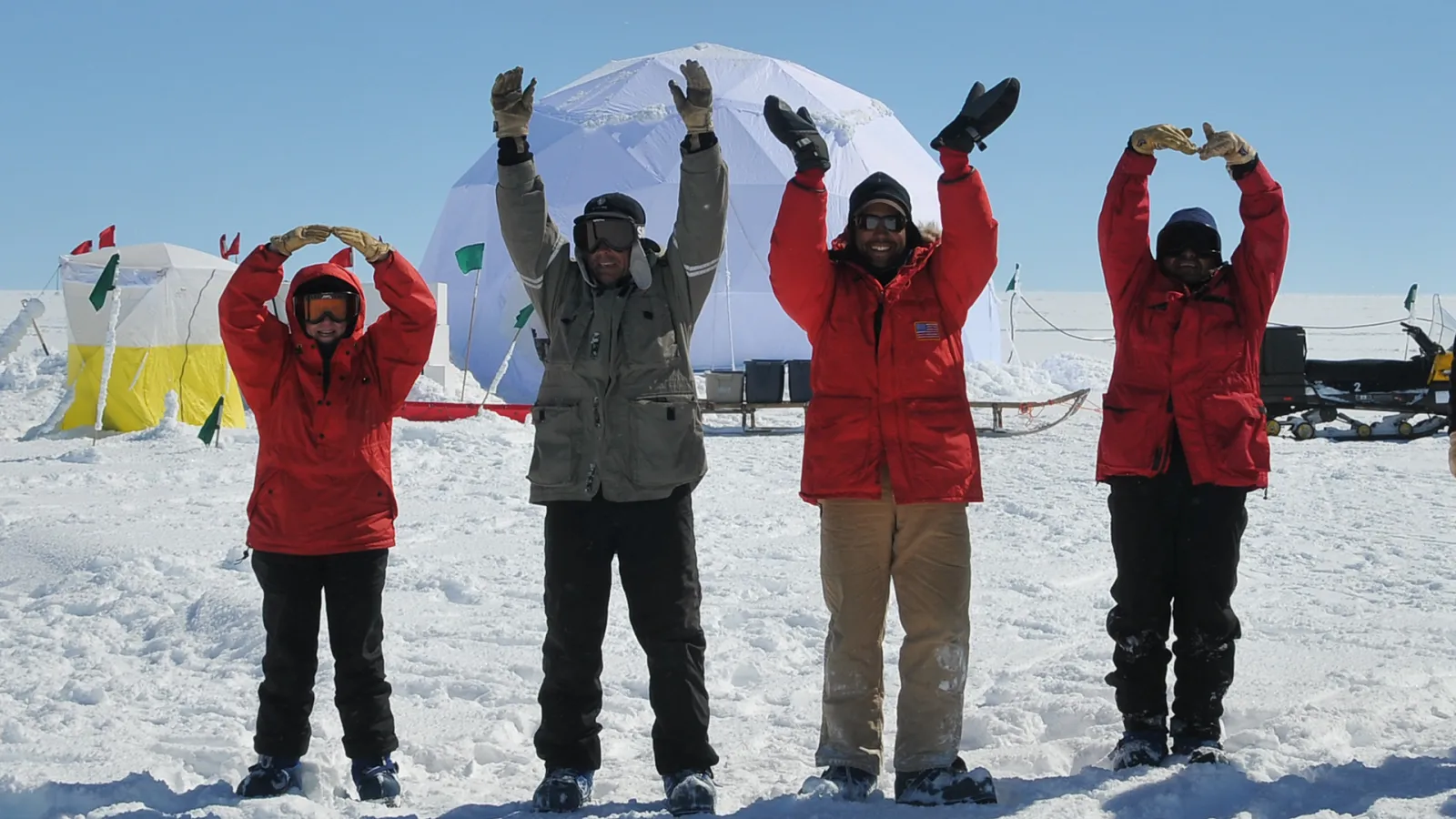 O-H-I-O on Bruce Plateau, Antarctica. 2010.