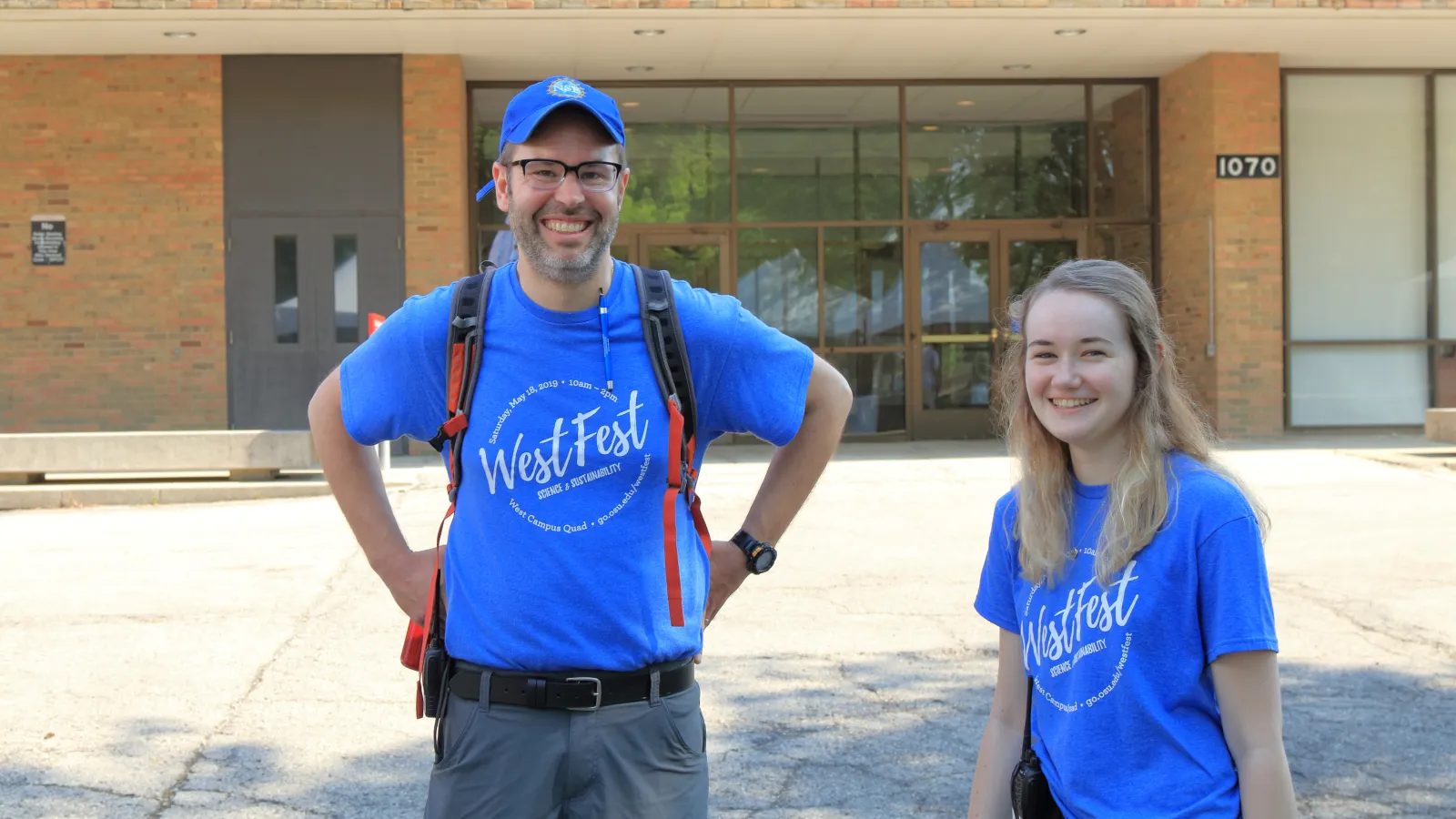Jason and Kasey in WestFest tshirts