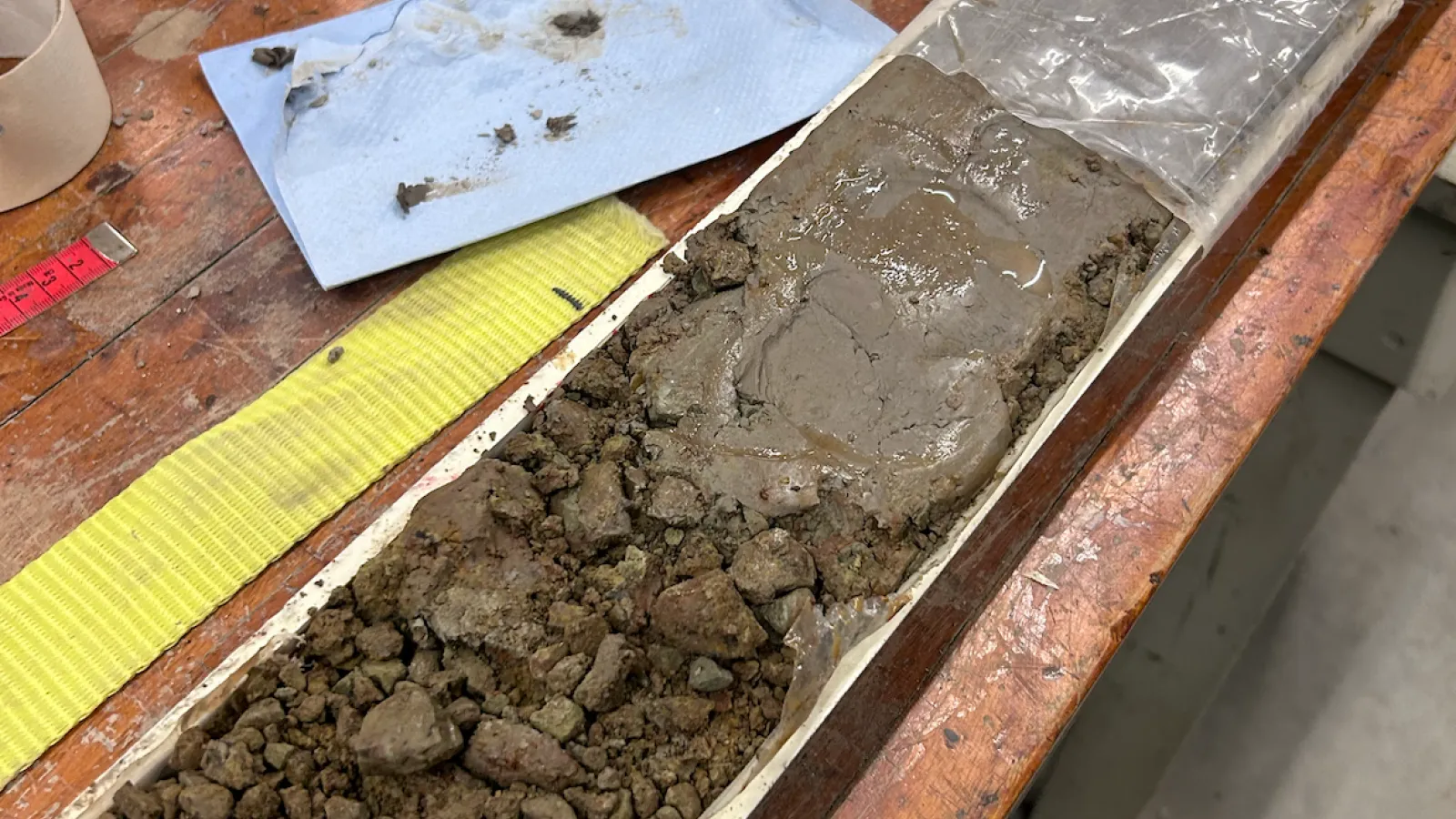 Sediment core extracted by the Ohio Department of Natural Resources (ODNR)