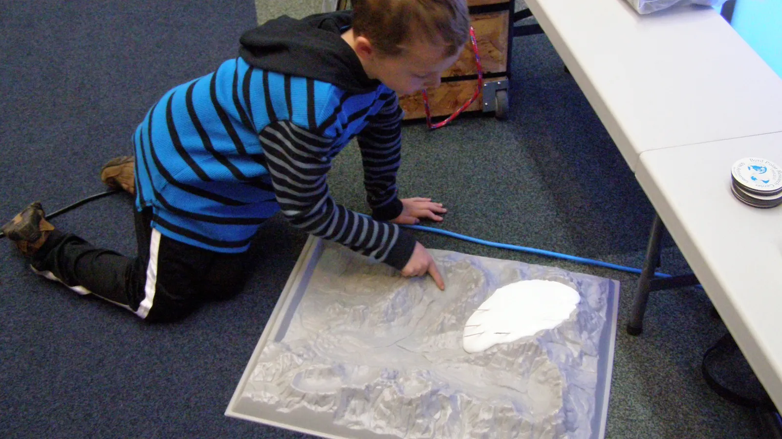 Youth interacting with flubber