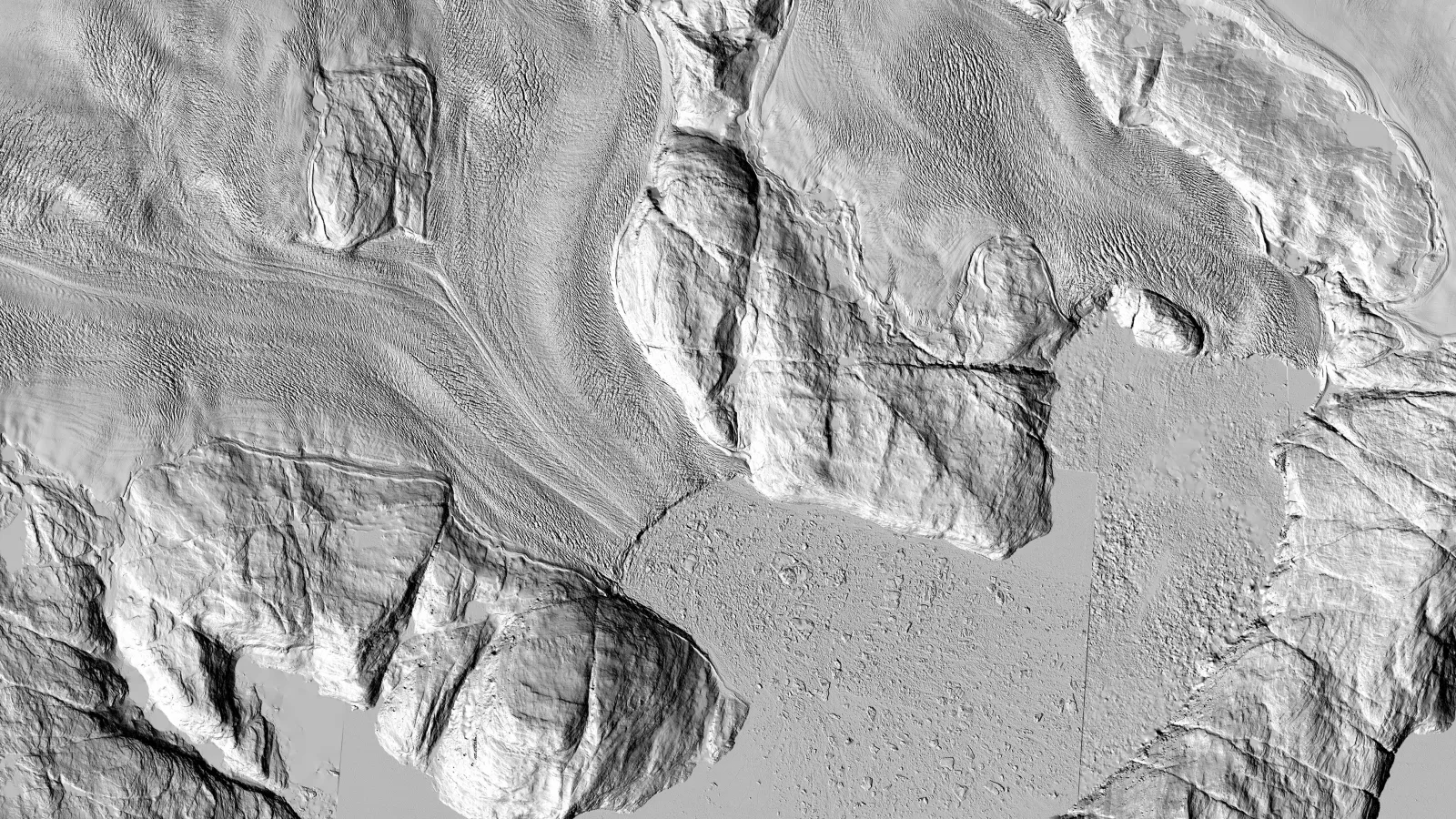 Satellite image of Greenland outlet glaciers