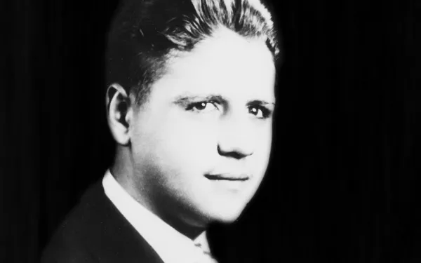 Black and white headshot of Antarctic stowaway, Billy Gawronski.