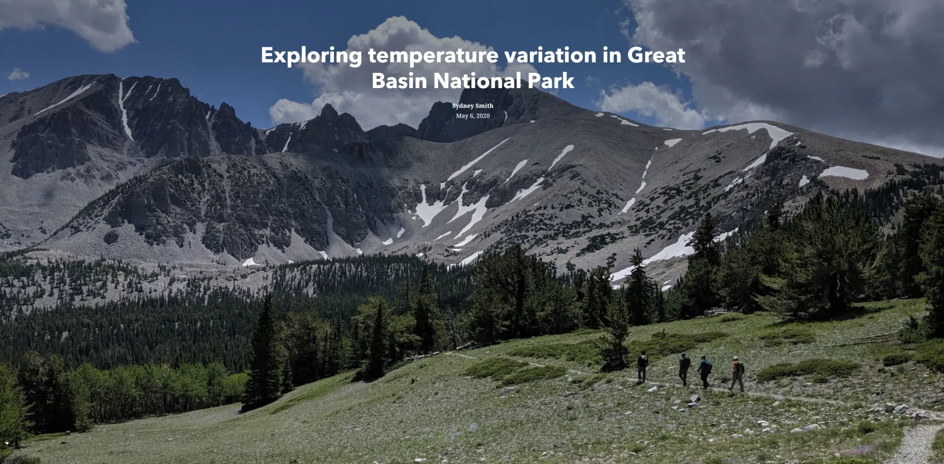 Exploring temperature variation in Great Basin National Park