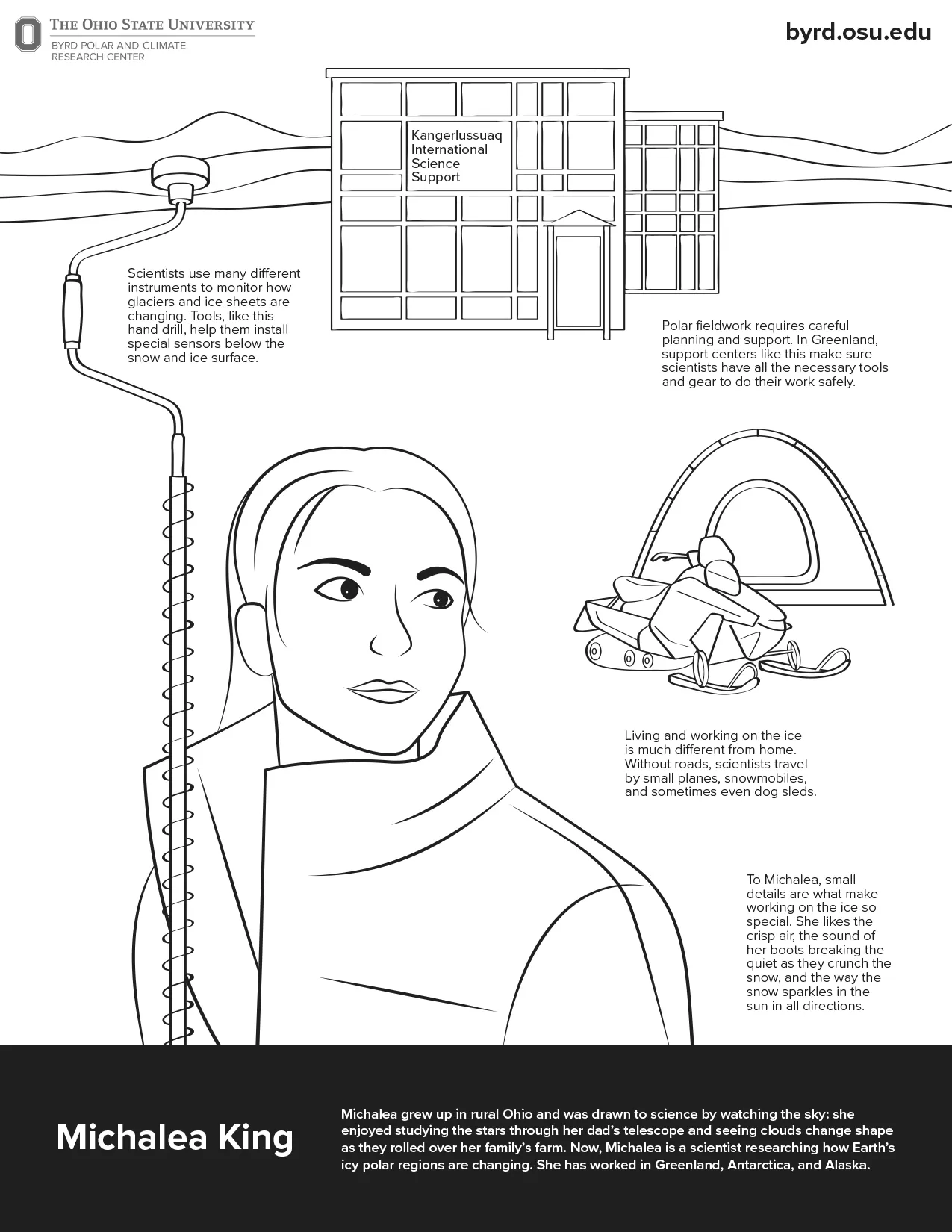 Science Snapshot Coloring Book: Michalea King